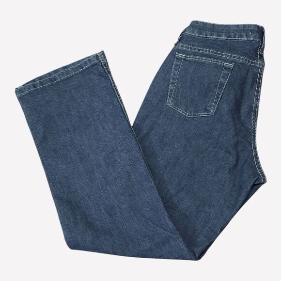 Lee Riders Bootcut Womens Jeans Sz 10P Blue Mid Rise Dark Wash 5-Pocket Stretch - Picture 15 of 15